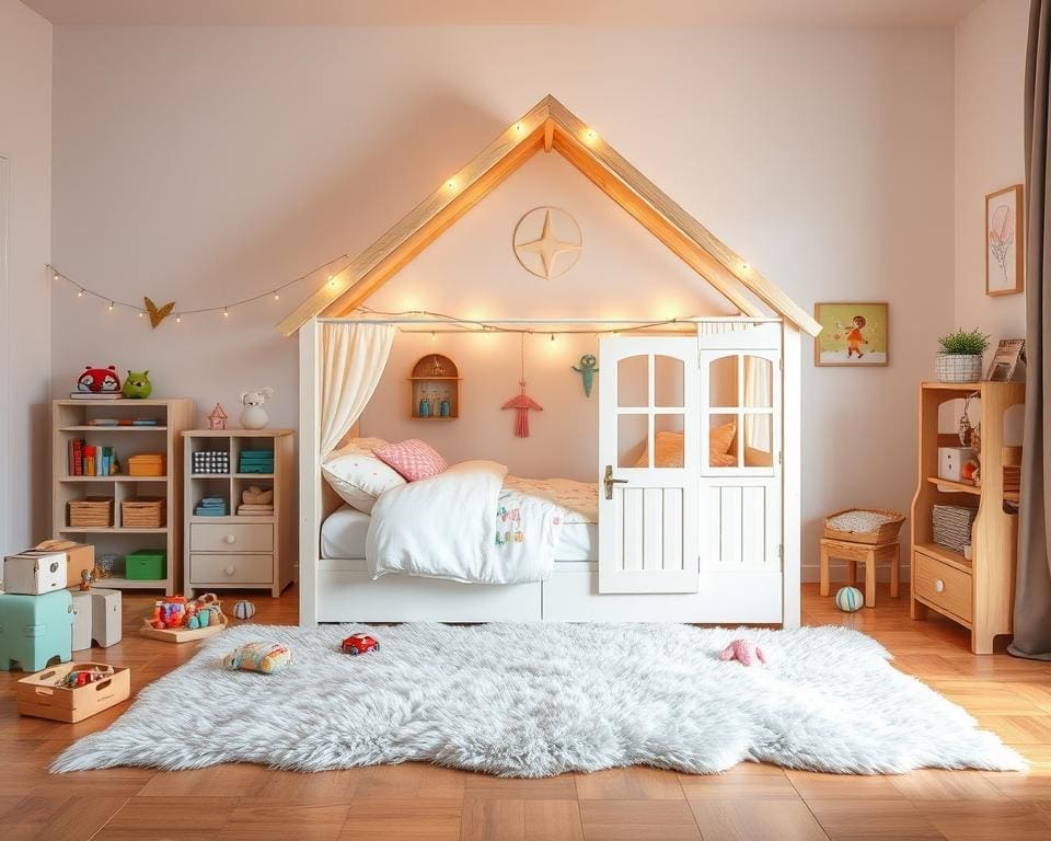 Hausbett Ideen Kinderzimmer