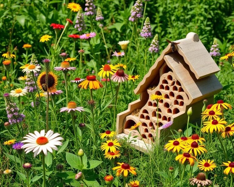 Naturnahe Gartengestaltung: Wildblumen und Insektenhotels